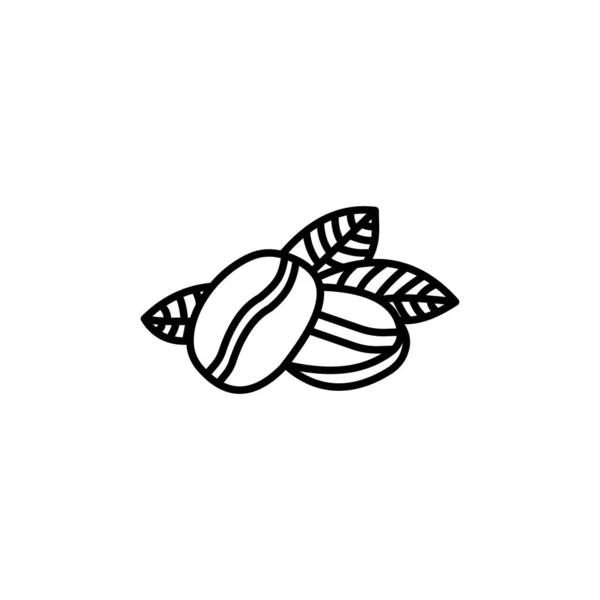 Icône Grains Café Dans Vecteur Logotype — Image vectorielle