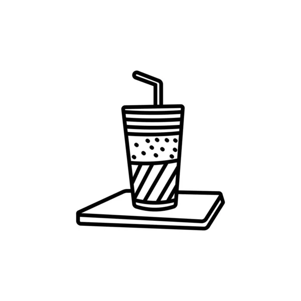 Ícone Suco Café Vetor Logotipo —  Vetores de Stock