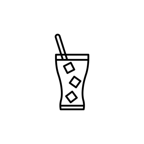Ícone Bebida Fria Vetor Logotipo —  Vetores de Stock