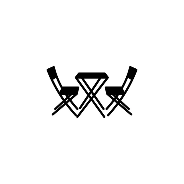 Таблиця Стілець Значок Векторі Логотип — стоковий вектор