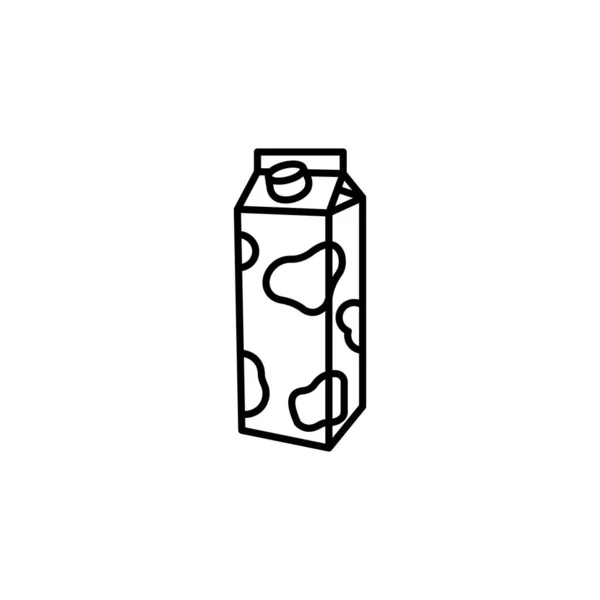 Milk Box Symbol Vektor Logotyp — Stockvektor