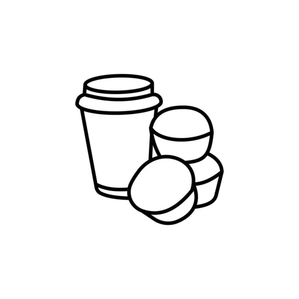 Muffins Chocolat Icône Dans Vecteur Logotype — Image vectorielle