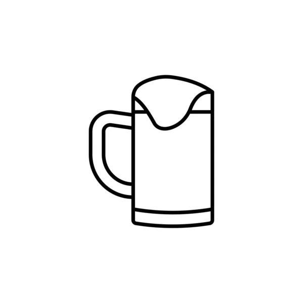 Cerveza Icono Vidrio Vector Logotipo — Vector de stock