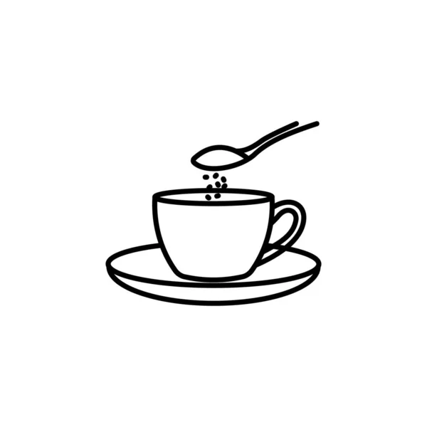 Kaffe Ikonen Vektor Logotyp — Stock vektor
