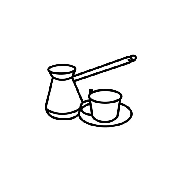 Pot Cup Icono Vector Logotipo — Vector de stock