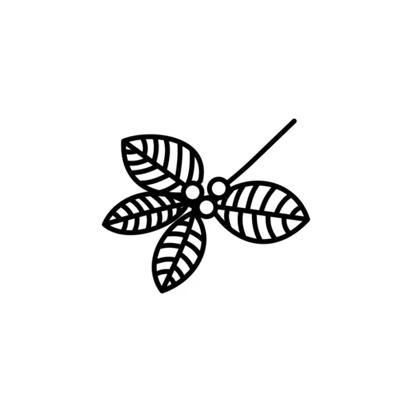 Icône Branche Arbre Café Dans Vecteur Logotype — Image vectorielle