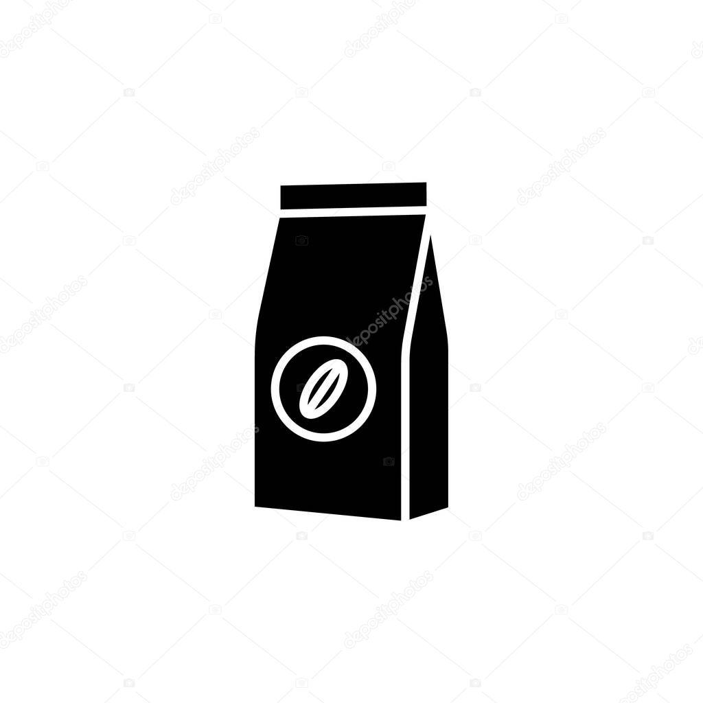 Coffee Bag icon in vector. Logotype