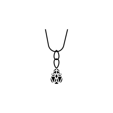 Vektör olarak elmas kolye simgesi. Logotype