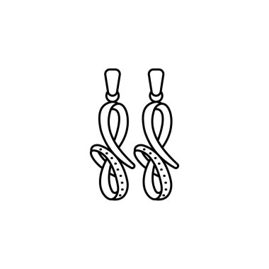 Moda küpeleri ikonu. Logotype