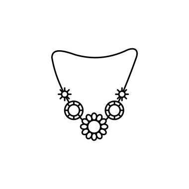 Vektör olarak elmas kolye simgesi. Logotype