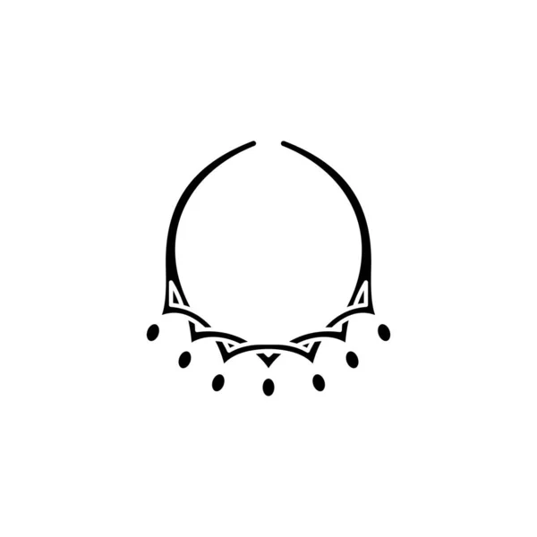Halsband Ikonen Vektor Logotyp — Stock vektor