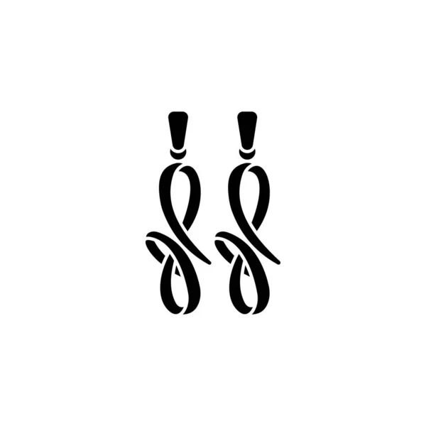 Moda Küpeleri Ikonu Logotype — Stok Vektör