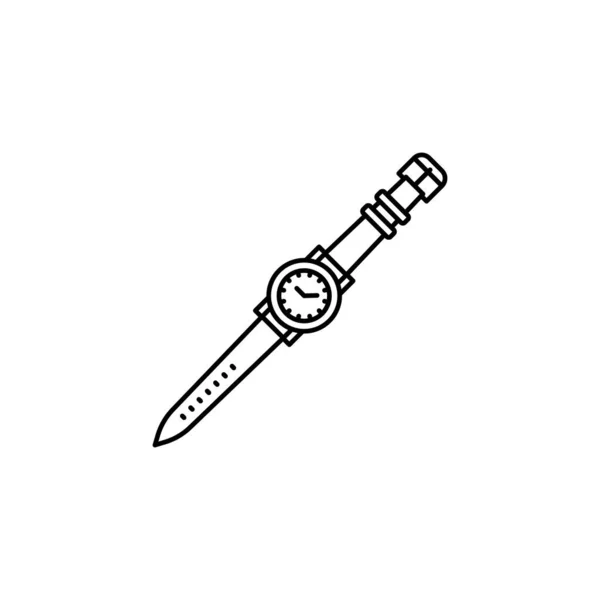 Шкіряний Годинник Значок Векторі Логотип — стоковий вектор