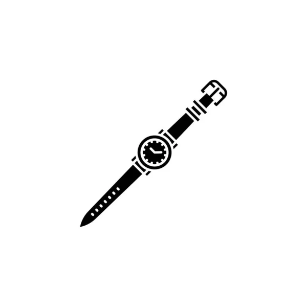 Шкіряний Годинник Значок Векторі Логотип — стоковий вектор