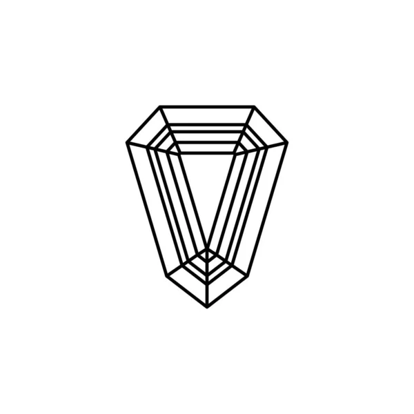 Icône Sapphire Gem Dans Vecteur Logotype — Image vectorielle