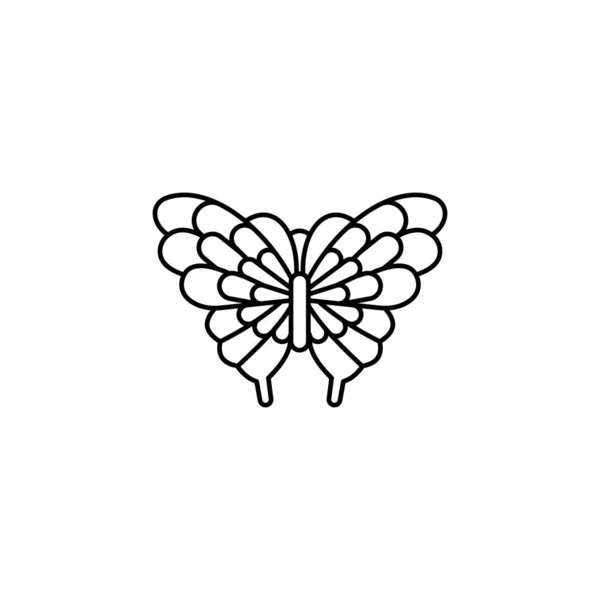 蝶のヘアピンのアイコンベクトルです ロゴタイプ — ストックベクタ