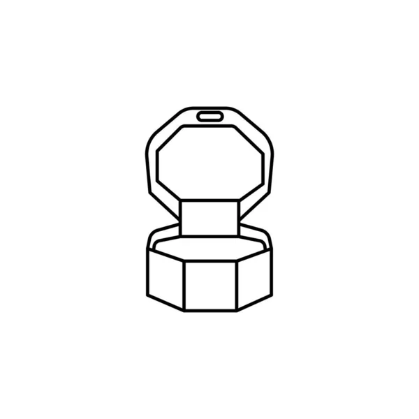 Icono Ring Box Vector Logotipo — Vector de stock