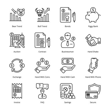 Akıllı İş Özeti Simgeleri - Okşanmış, Vektörler