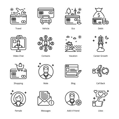 Akıllı İş Özeti Simgeleri - Okşanmış, Vektörler