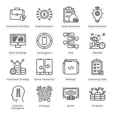 Akıllı İş Özeti Simgeleri - Okşanmış, Vektörler