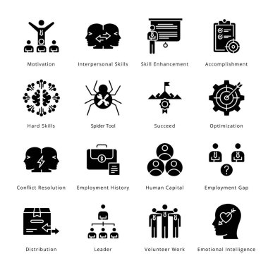 Akıllı İşletme Simgeleri - Katı, Vektörler;