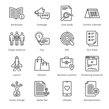 Akıllı İş Özeti Simgeleri - Okşanmış, Vektörler