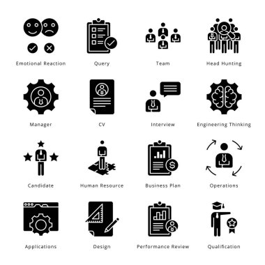 Akıllı İşletme Simgeleri - Katı, Vektörler;