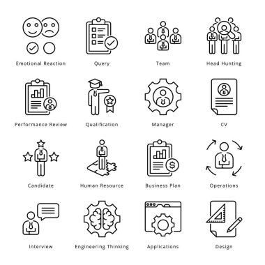 Akıllı İş Özeti Simgeleri - Okşanmış, Vektörler