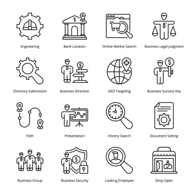 Akıllı İş Özeti Simgeleri - Okşanmış, Vektörler