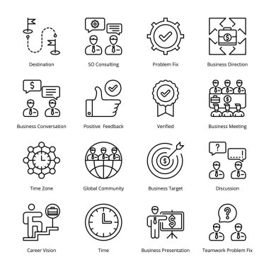 Akıllı İş Özeti Simgeleri - Okşanmış, Vektörler