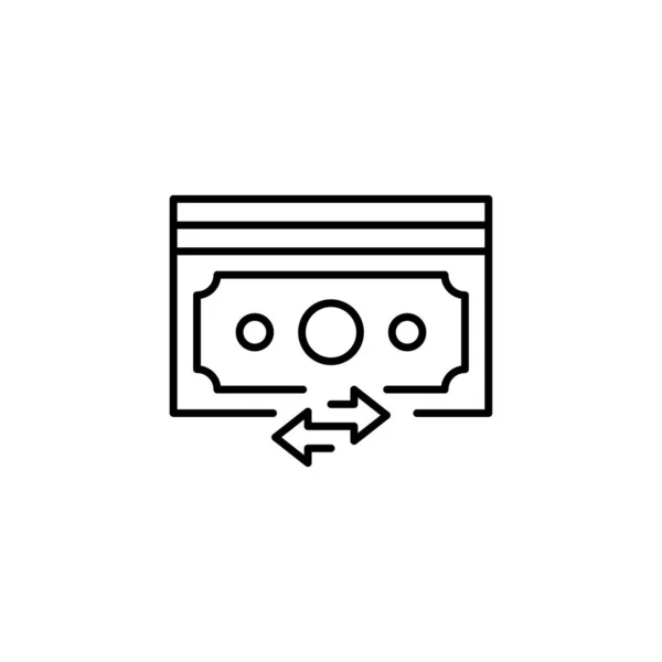Ikona Převodu Prostředků Vektoru Logotyp — Stockový vektor