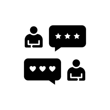 Beğeni, vektör simgesini gözden geçirir. logotype