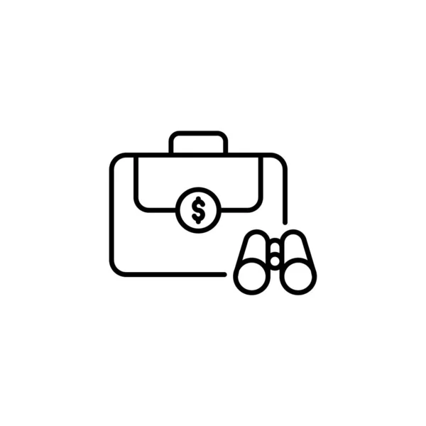 Icono Búsqueda Empleo Vector Logotipo — Archivo Imágenes Vectoriales