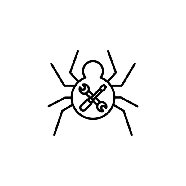 Spider Tool Icoon Vector Logotype — Stockvector