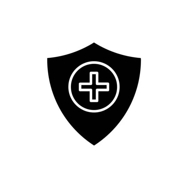 Icono Seguro Médico Vector Logotipo — Vector de stock