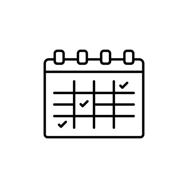 Scheduling Symbol Vektor Schriftzug — Stockvektor