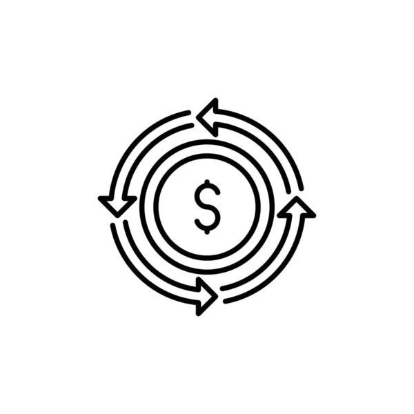 Εικονίδιο Cash Flow Διάνυσμα Λογότυπο — Διανυσματικό Αρχείο