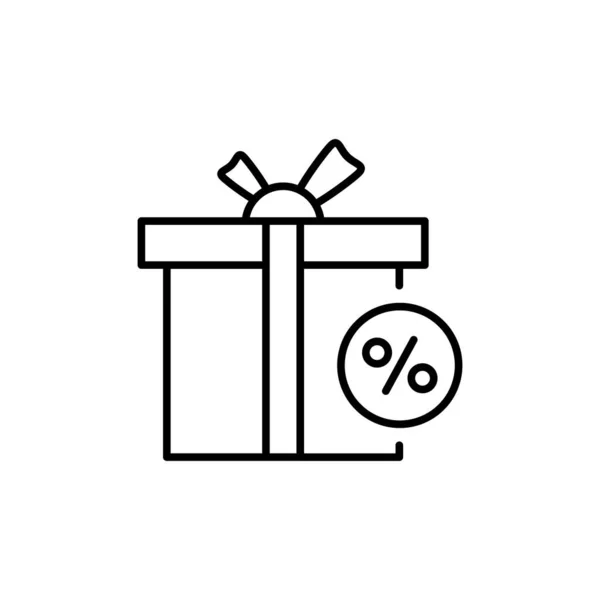 Подарунковий Податковий Значок Векторі Логотип — стоковий вектор