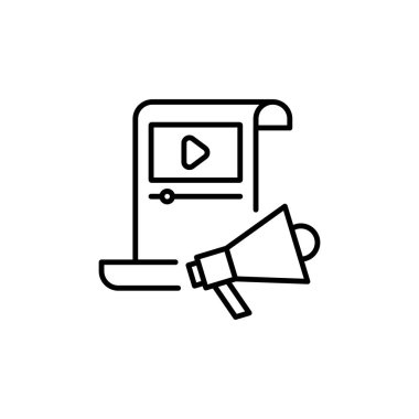 Vektör olarak duyuru simgesi. logotype