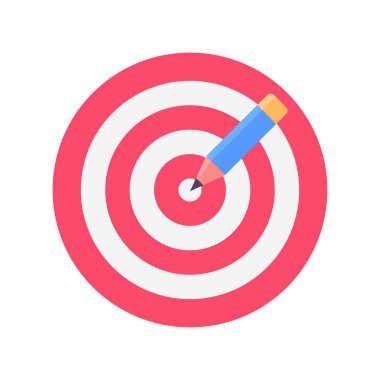 Vektör olarak hedef simgesi öğreniliyor. Logotype