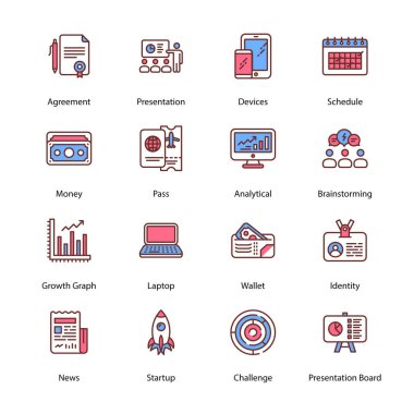 İş Asgari Renk Simgeleri - Dokunuldu, Vektörler