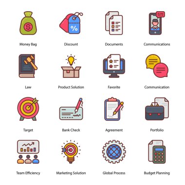 İş Doldurulmuş Simgeler - Dokunulmuş, Vektörler