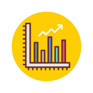 Vektör içinde büyüme grafiği simgesi. Logotype