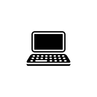 Dizüstü bilgisayar simgesi vektörde. Logotype