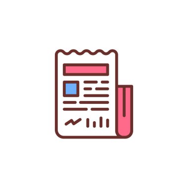 Vektör olarak haber simgesi. Logotype