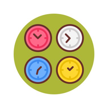 Zaman dilimi simgesi vektörde. Logotype