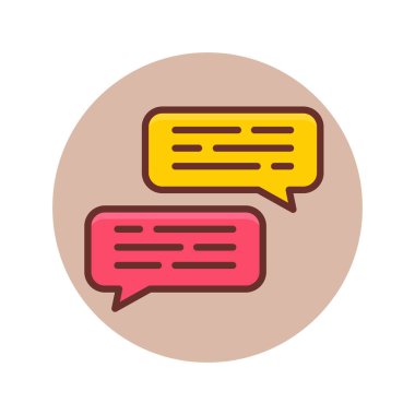 Vektör olarak sohbet simgesi. Logotype