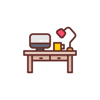 Vektör olarak işyeri simgesi. Logotype