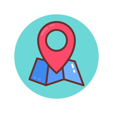 Konum simgesi vektörde. Logotype