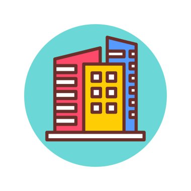 Ofis simgesi vektörde. Logotype